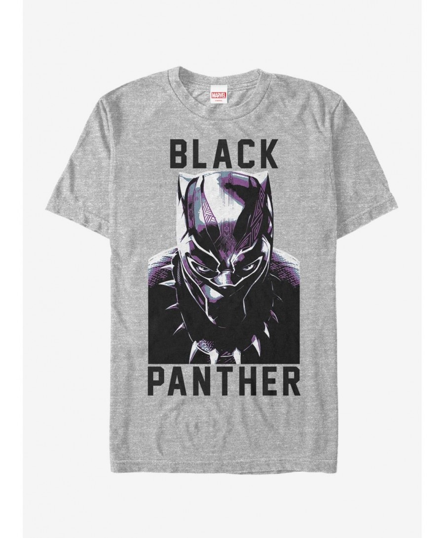 Exclusive Price Marvel Black Panther 2018 Portrait T-Shirt $11.47 T-Shirts