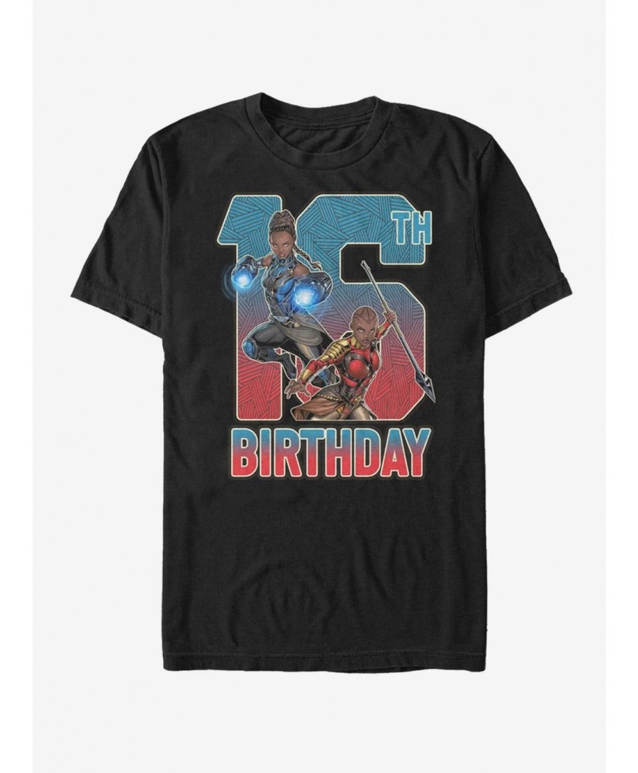 High Quality Marvel Black Panther Shuri Okoye 16th Birthday T-Shirt $11.23 T-Shirts